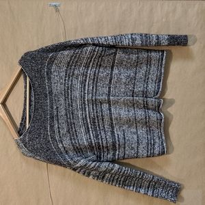 Women's grey/black relaxed fit sweater